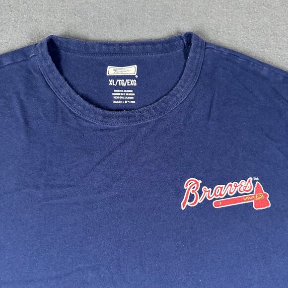 Atlanta Braves Tailgate Mens XL Blue Graphic Short Sleeve Crew Neck Tee T-shirt - Picture 3 of 8